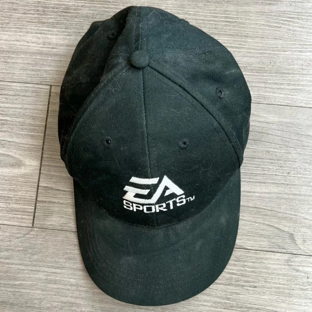 Vintage 00s EA Sports Black Embroidered Baseball Hat Ahead Headgear